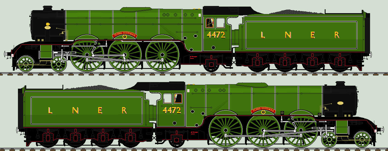 LNER A3 liveries - 4472 Flying Scotsman