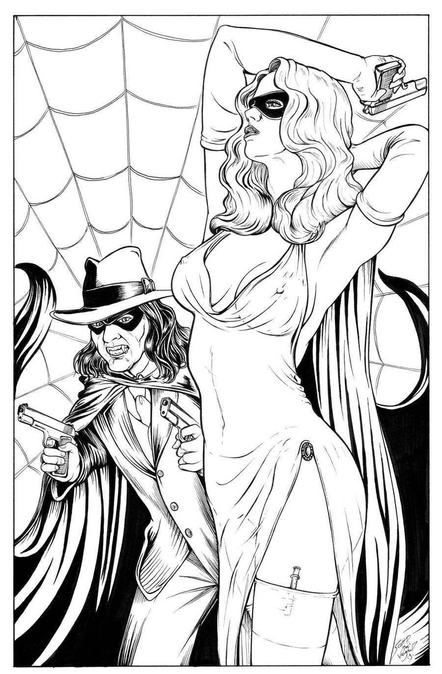 The Spider and Domino Lady by DocRedfield
