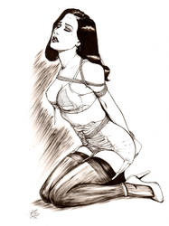 Dita Von Teese in Vintage Bondage by DocRedfield