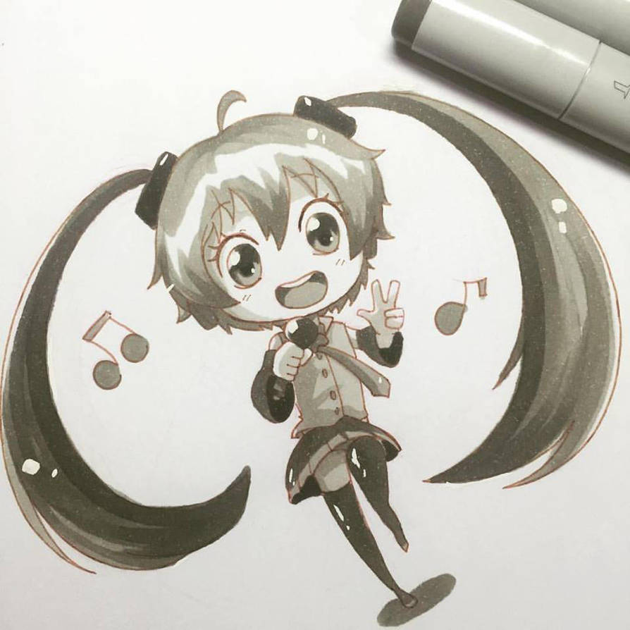 Sketch 11 Hatsune Miku By Nicky Milky On Deviantart