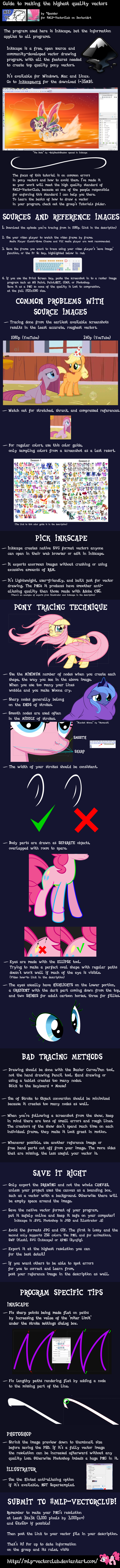 Vector Guide #1: High quality pony vectors by Quasdar