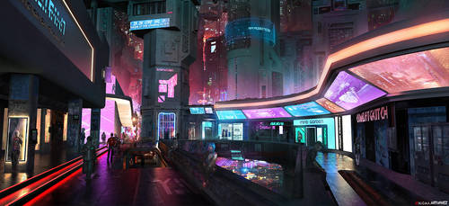 AENiGMA - Cyberpunk Concept Art by W-E-Z