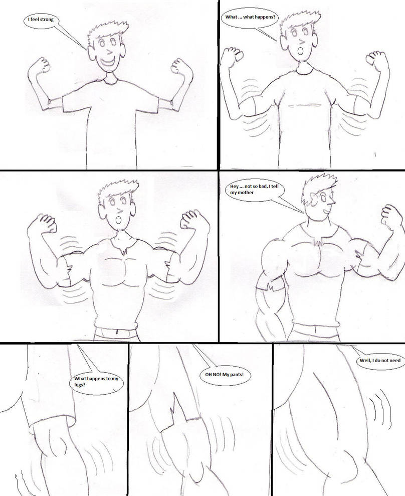Comic2 muscle growth by ashpoke on DeviantArt