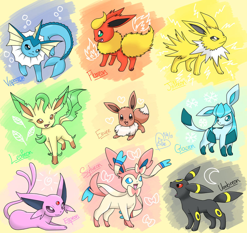 The Eeveelutions by BluuKiss