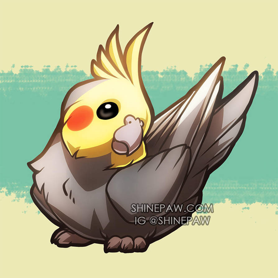 Cockatiel chibi by ShinePawArt