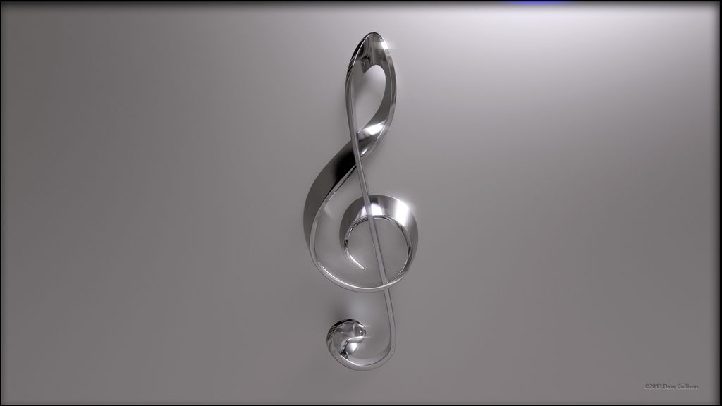 Treble Clef Elegant Wallpaper by TheBigDaveC