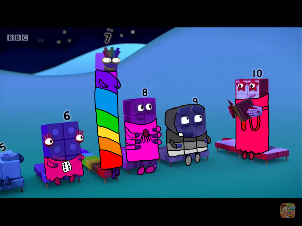 Numberblocks 6 10 In Their Pajamas By Alexiscurry On Deviantart