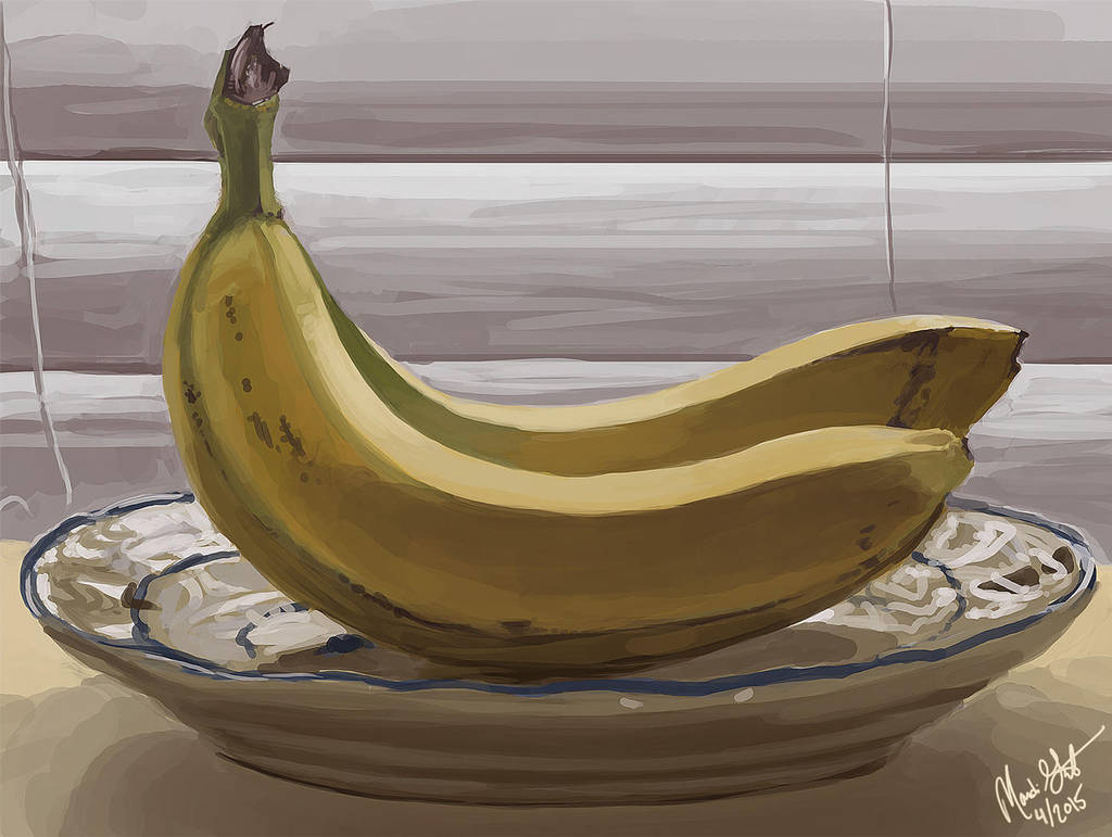 Bananas still life by Majoh