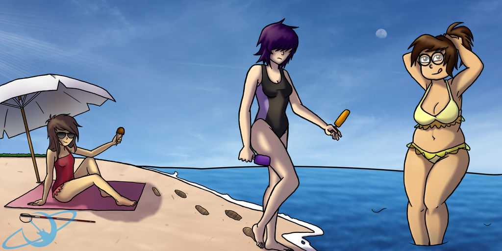 Beach Girls by The-Happy-Spaceman