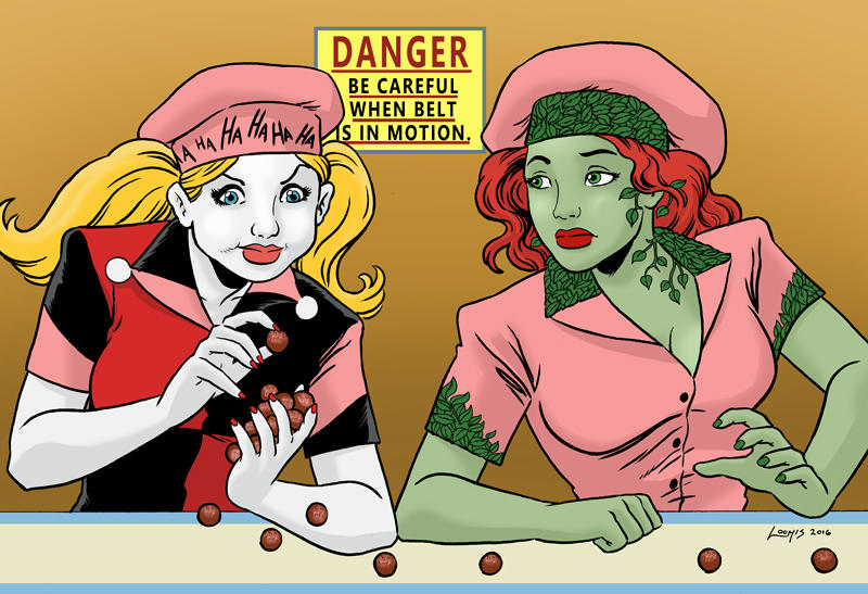 Harley Quinn and Poison Ivy doing I Love Lucy skit by SatyQ
