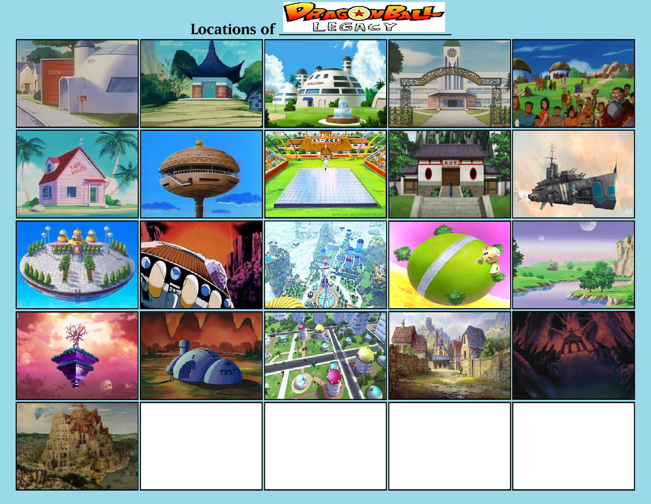 Locations of Dragon Ball Legacy Timeline by coleroboman on DeviantArt