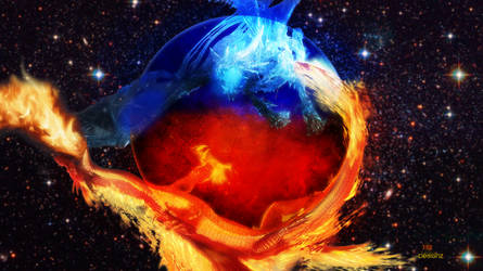 Fire N Ice Dragon Wallpaper By Timsimm2 On Deviantart