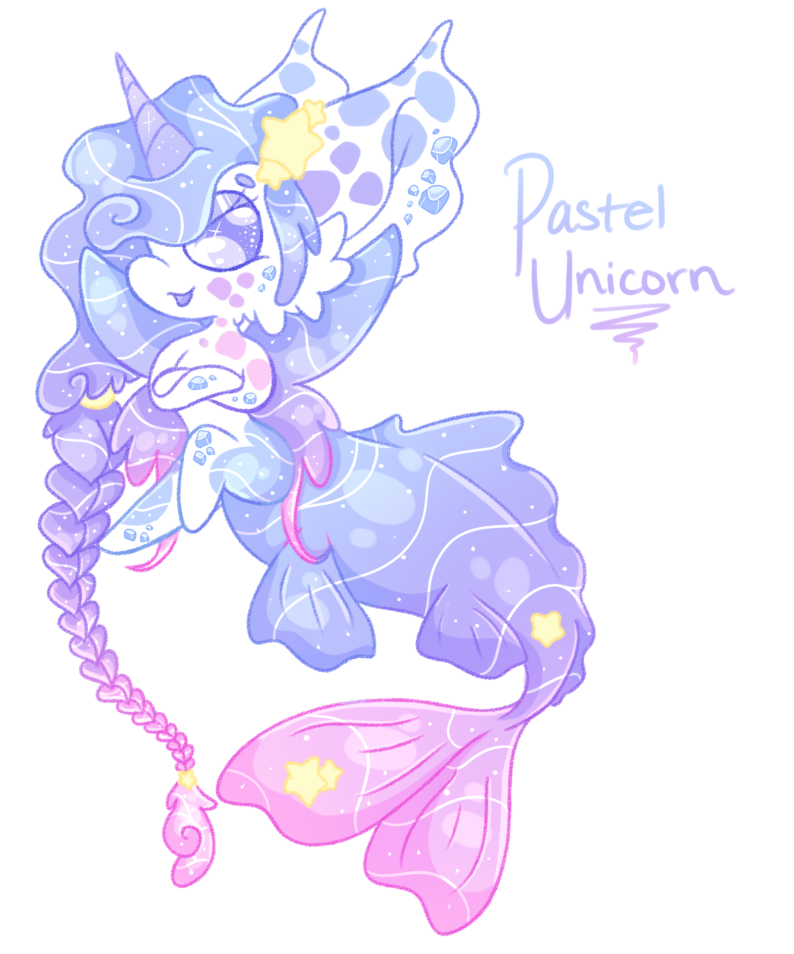 Pastel Unicorn Gempool MerMAYd (OPEN) by Faeyrie