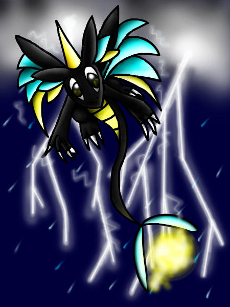 Daruderno - Lightning Dragon by papersak