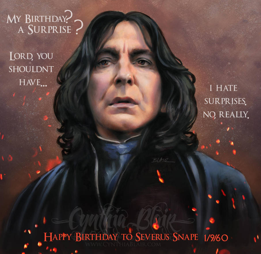 Happy Birthday Snape by Cynthia-Blair