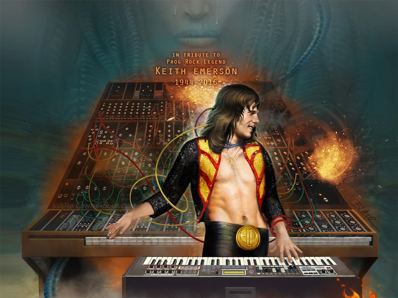 Keith Emerson, ELP by Cynthia-Blair