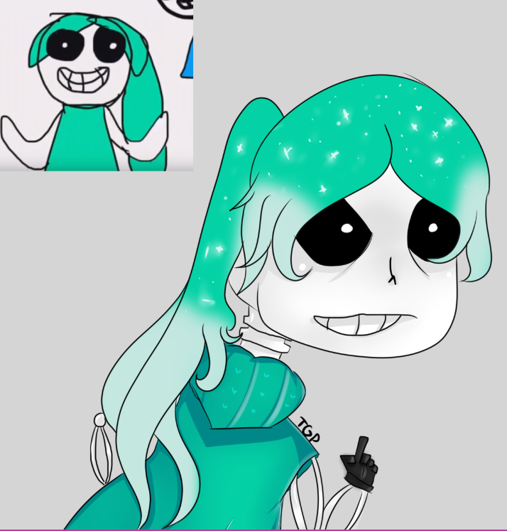 A redraw of a sans fangirl ? by TheGirlPlay on DeviantArt