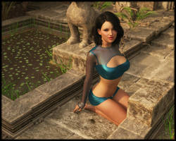 Curia relaxing at some 'Paradise Island' by PDSmith