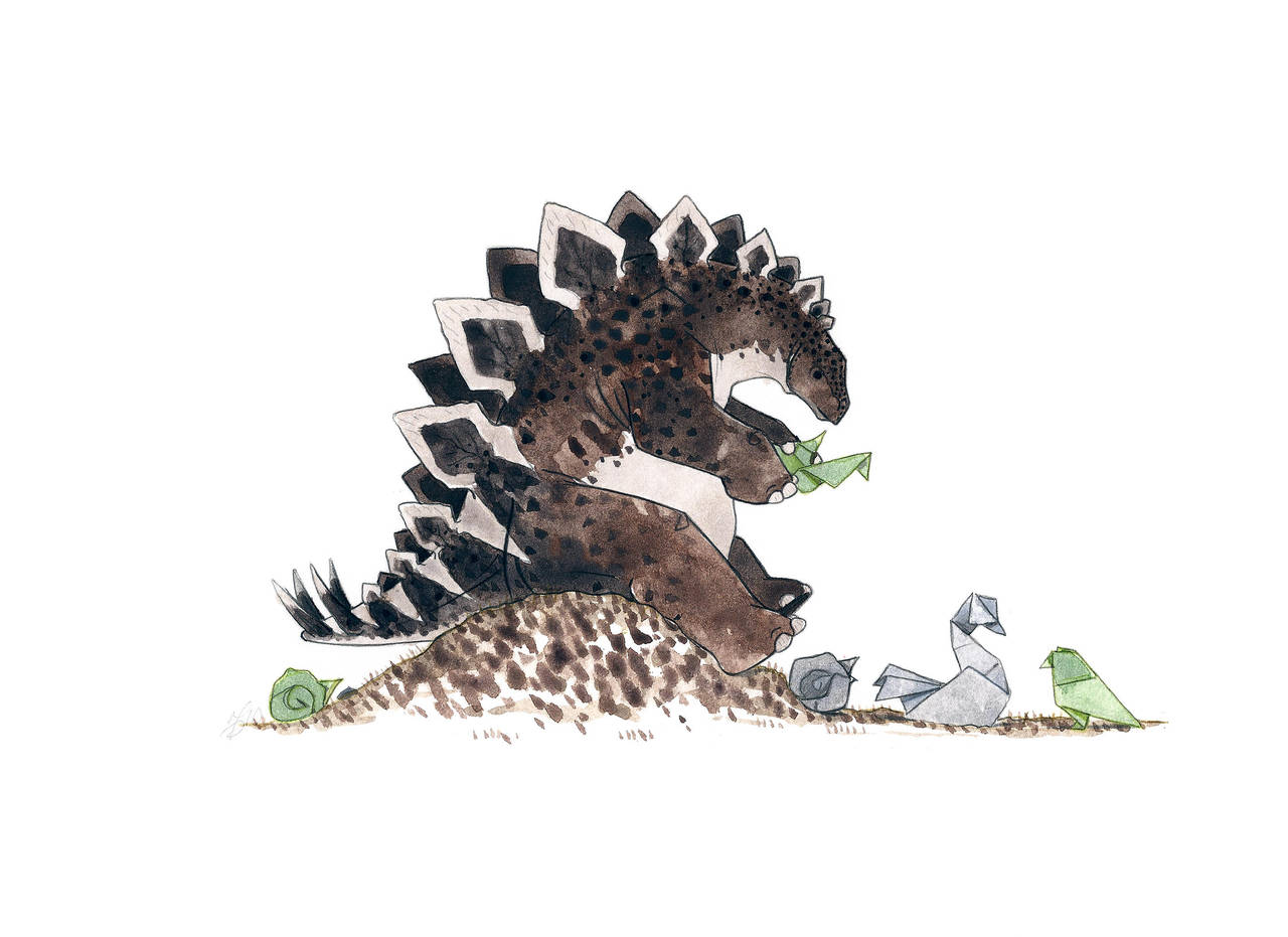 Stegosaurus Origami by morganobrienart on DeviantArt