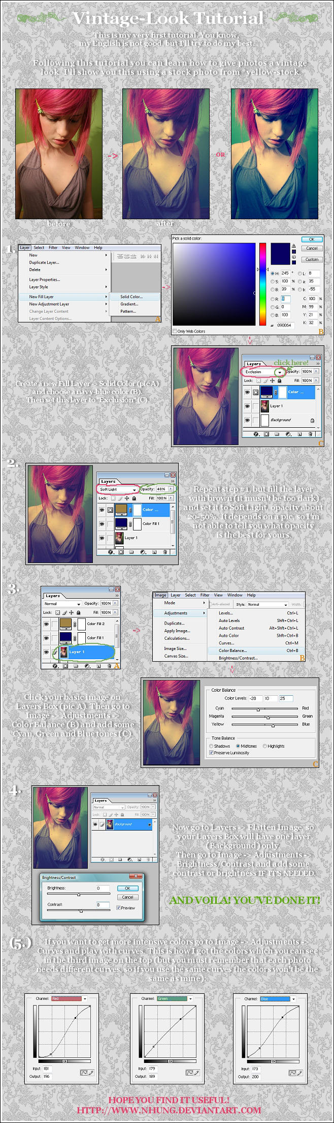 Vintage-Look Tutorial by Nhung