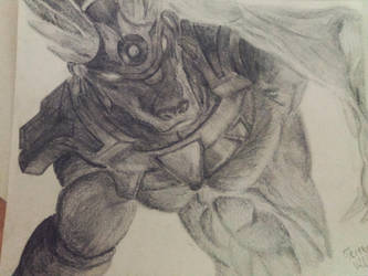 Worldbreaker Nasus Splash art drawing by McTerkaTerka
