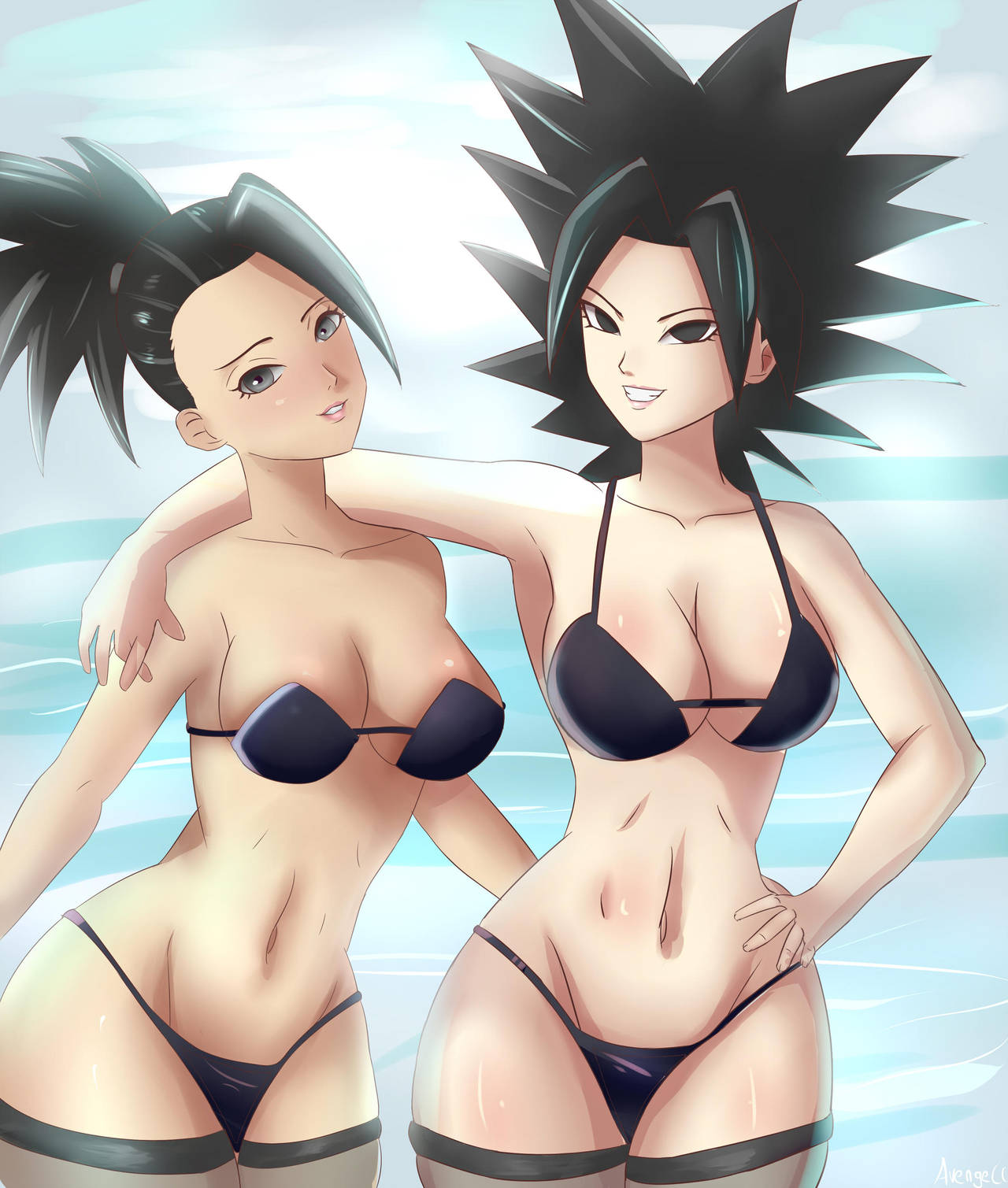 Caulifla Kale beach by avengecc on DeviantArt