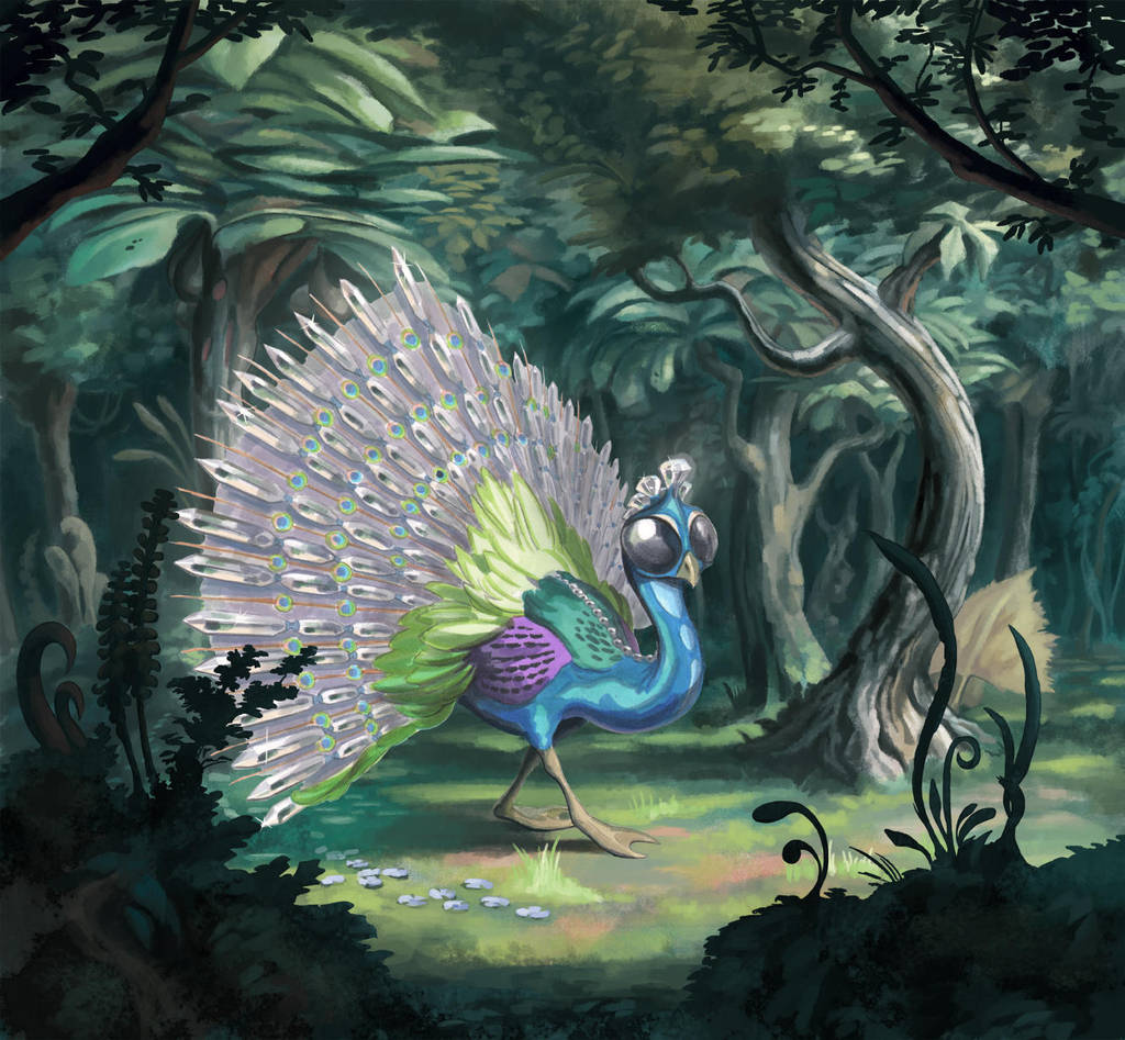 Dimond crested peacock by discogangsta