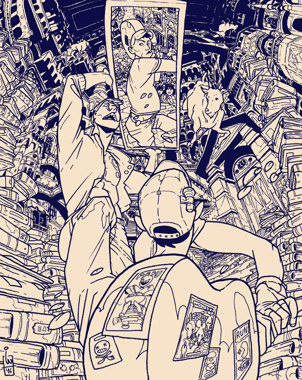 Future of librarians LINEART by IgorWolski