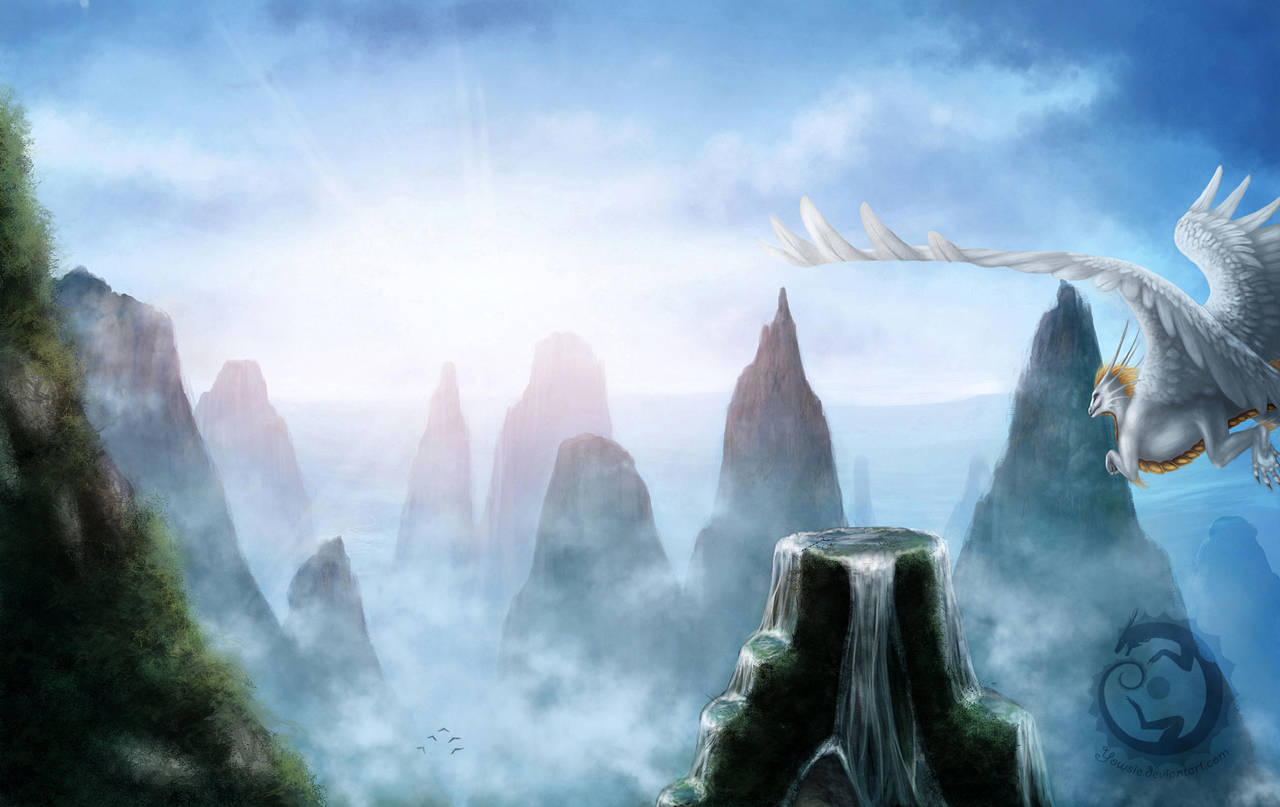Over the mountains by Yowsie
