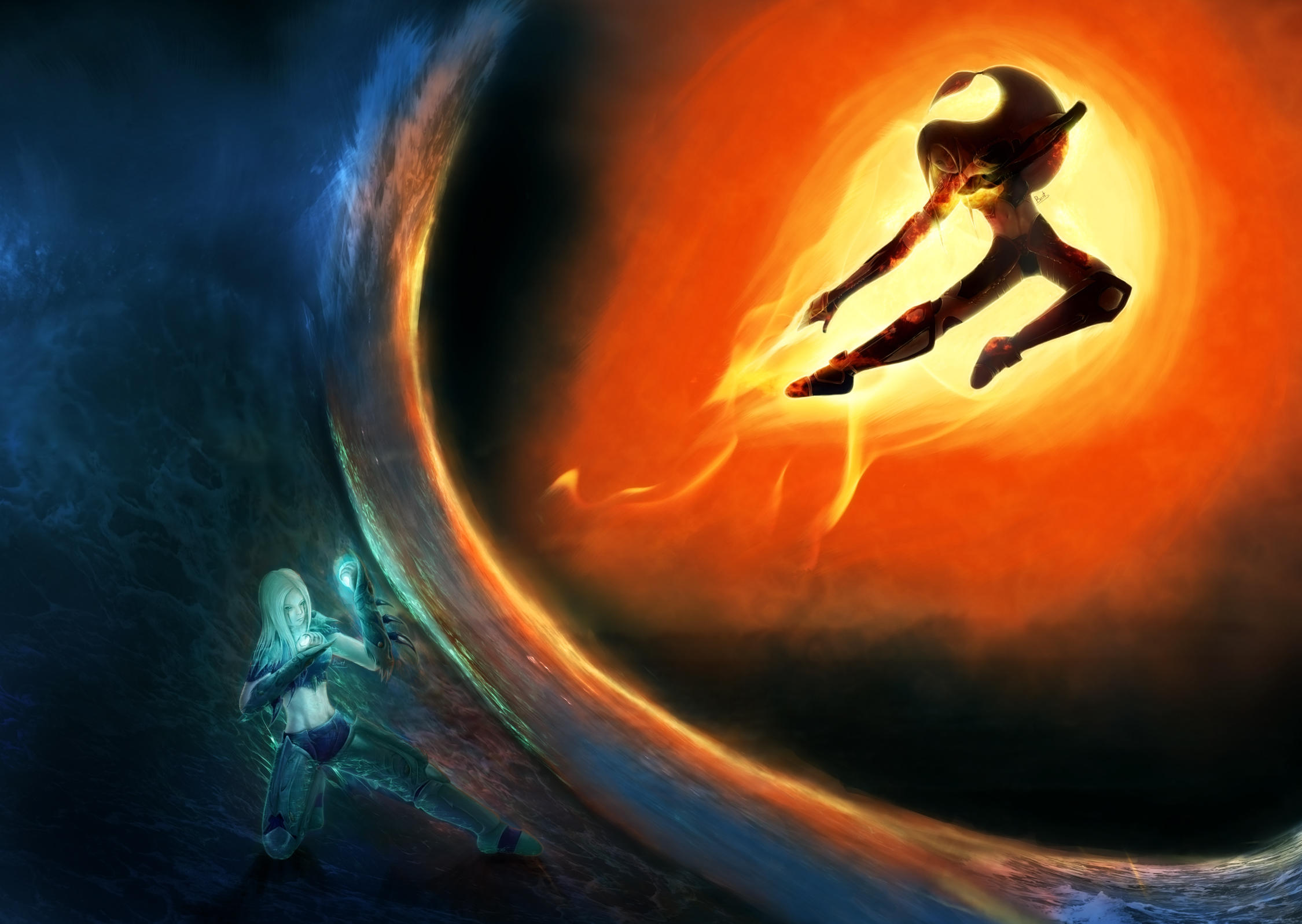 Fire vs Water by zevenstorms on DeviantArt