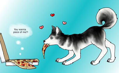 Puppy, Pizza, and Pun by OdieFarber
