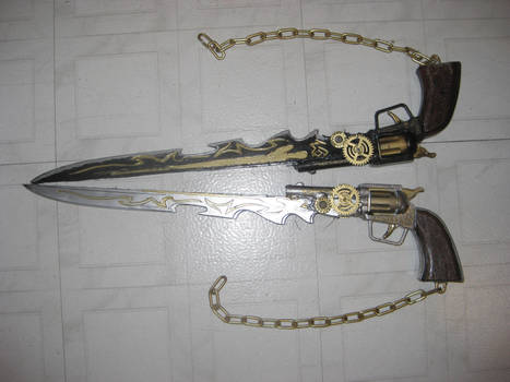 Steampunk Gunblades by darzeth