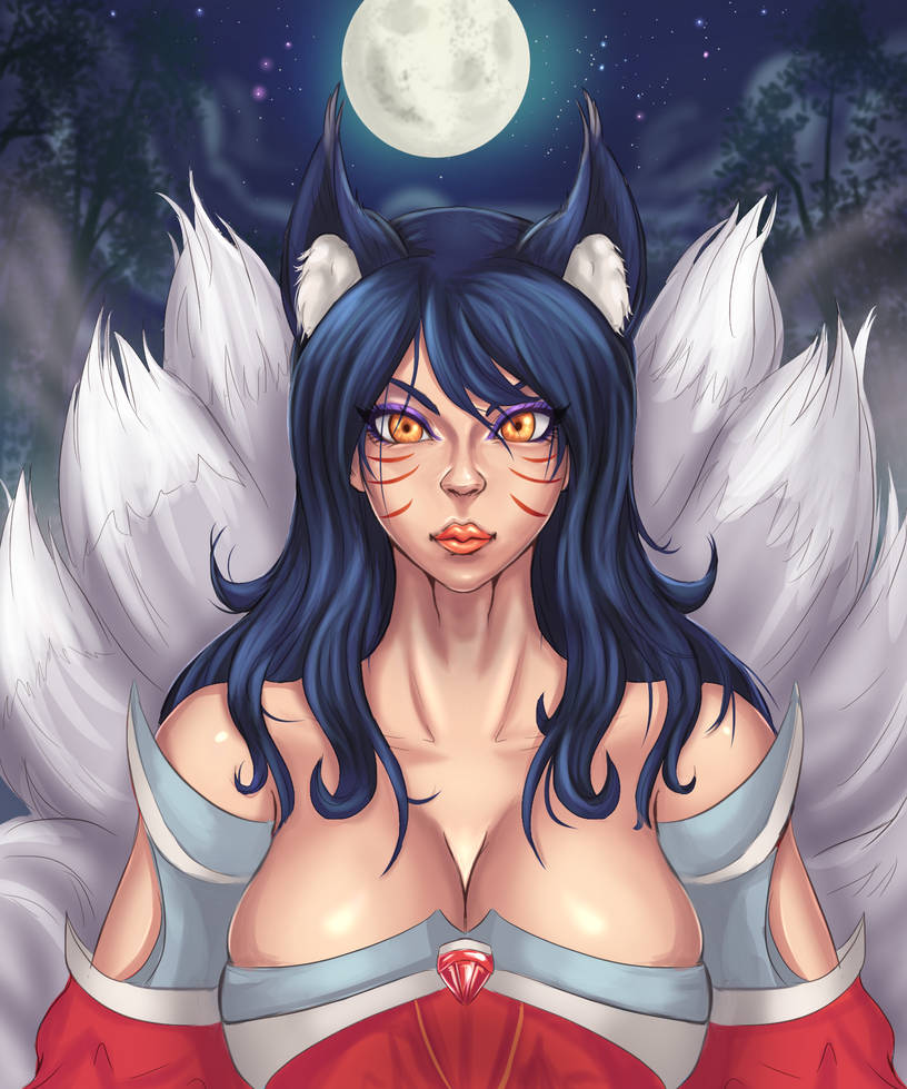 ahri - colored +background by nexgen69 ahri - colored +background by nexgen69