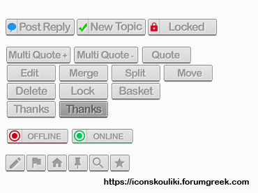 Grey button set by IconSkoulikiGraphics
