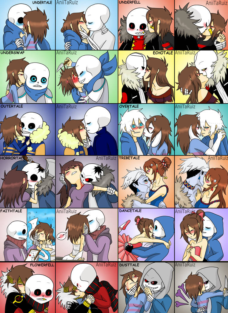 sans x frisk kiss