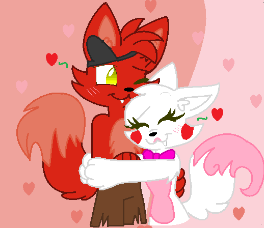 Картинки фокси и мангл целуются