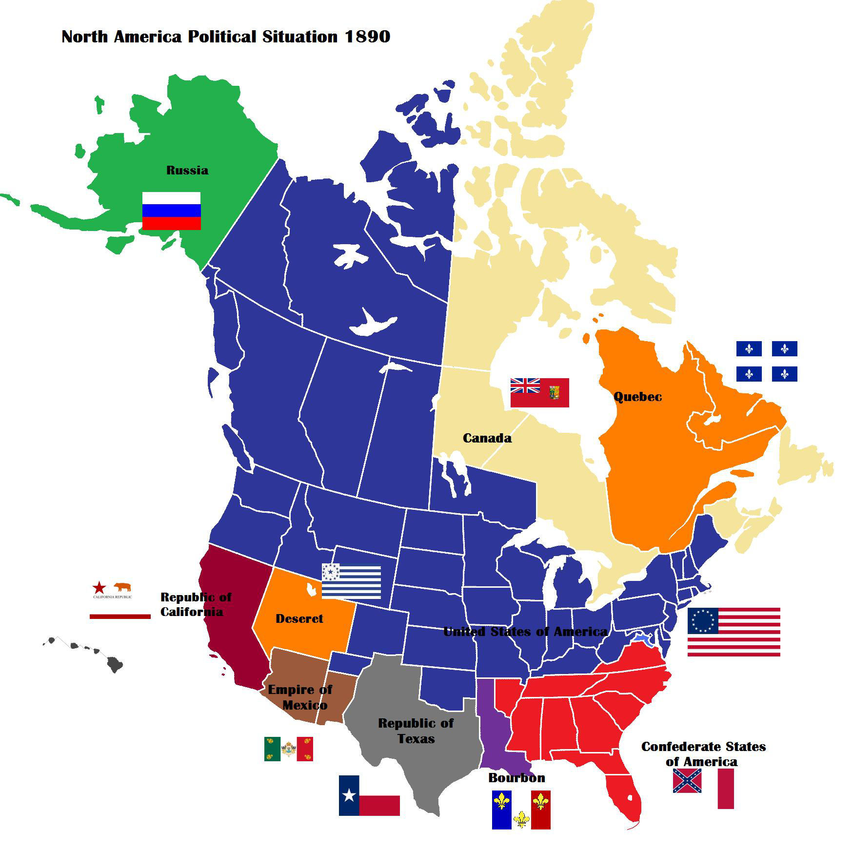 AltHist North America Map 1890 by DaemonofDecay
