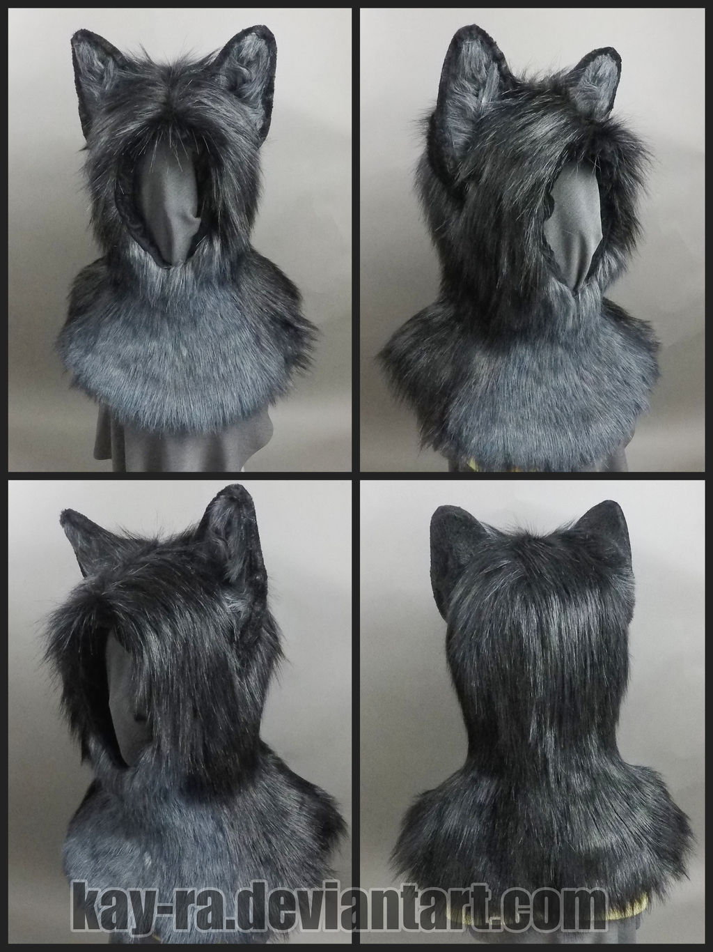 Wolf hood commission by Kay-Ra