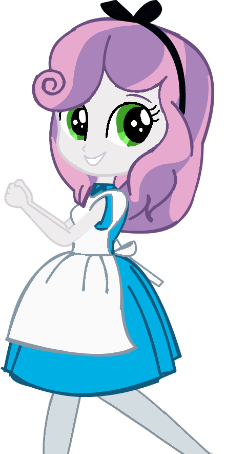 Sweetie Belle as Alice by tdimlpfan234 on DeviantArt