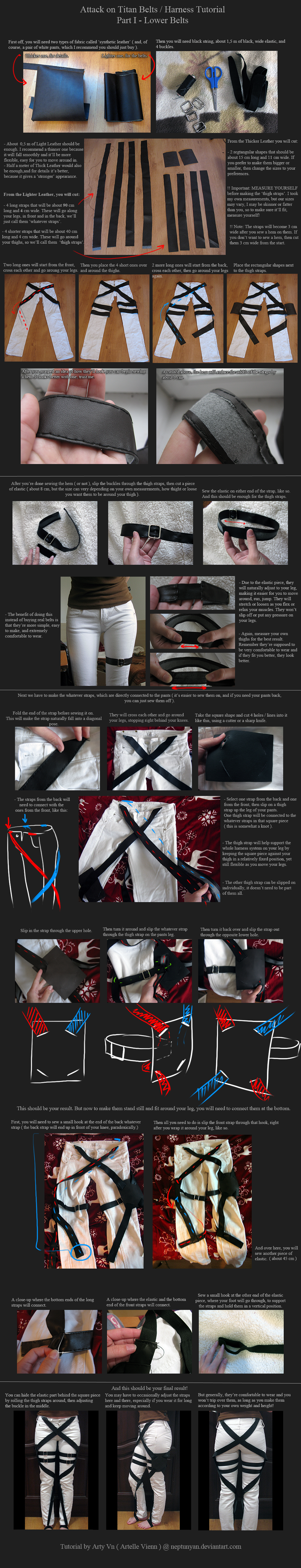 Attack on Titan Belts / Harness Tutorial - Part 1 by neptunyan