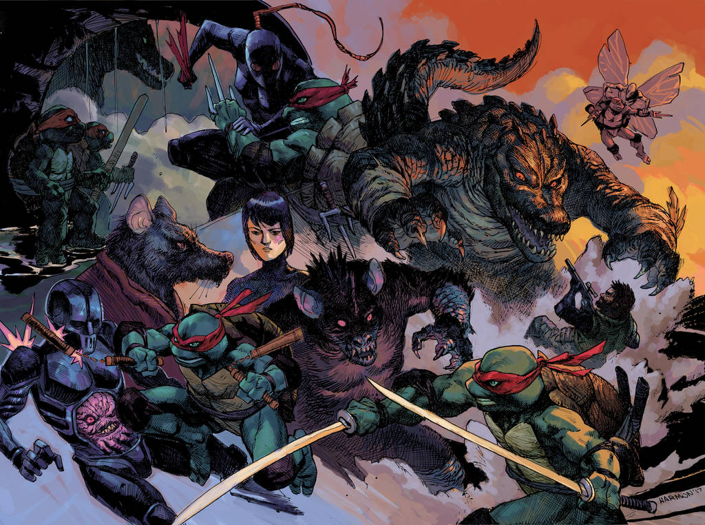 TMNT Monster Island Ultimate cover color by dogmeatsausage