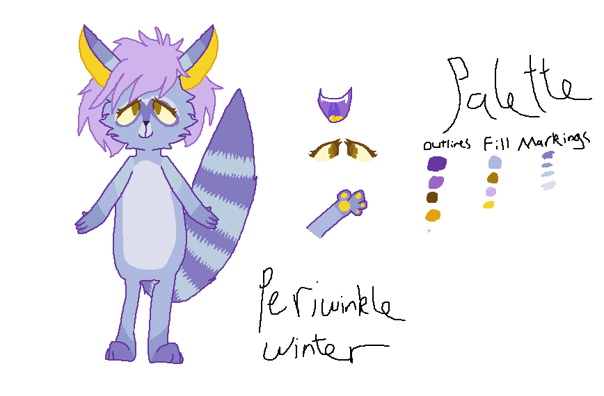 Ref - Periwinkle Winter (Main OC???) by Sweet-Puppy-Kitten4