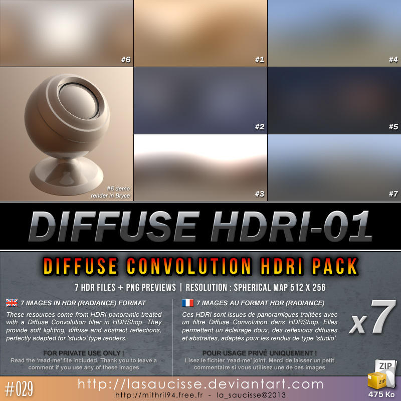 Free HDRI : 029-diffuse-hdri-pack-01 by lasaucisse