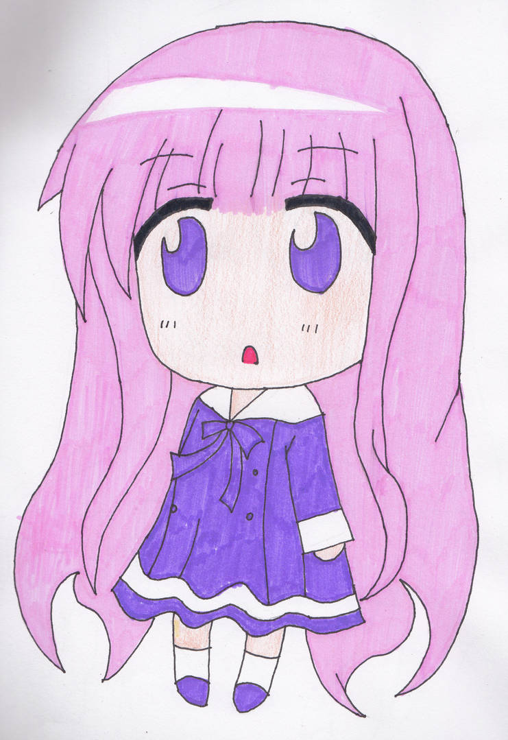 My First Drawing Pink Hair Anime Chibi Girl By Rose Aimee On Deviantart
