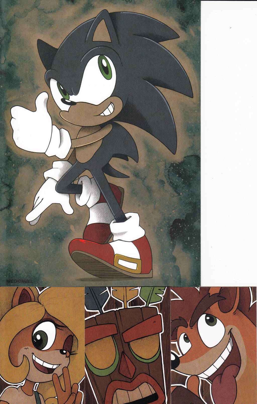 Sonic and Crash Bandicoot Prints by MrEchoAngel by edCOM02