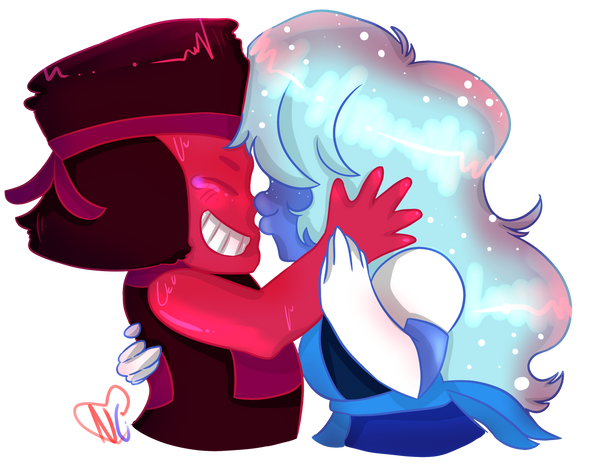 I wanted to draw my favorite scene from Steven Universe Its when Sapphire kisses away Ruby's tears.   These two are my fave gay moms   fave  gaaaaaaaaaaaaah I love them&nbs...
