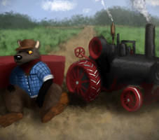 Nebi and his tractor by Ian-exe