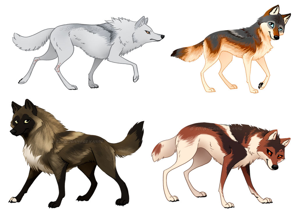 Wolf Stylized Character Refs by OnyxSerpent
