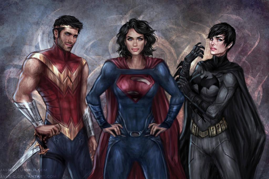 DC Trinity Genderswap by jasric