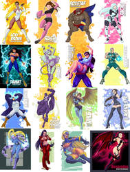 Superheros commissions by bokuman